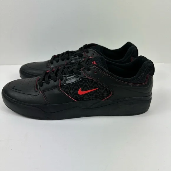 Men's Nike SB Ishod Wair Skate Skateboard Shoes Black/Red DV5473-001 - Size 11 - Picture 2 of 9